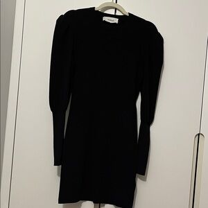 Black Long Sleeve Dress with puff sleeves by ba&sh. EUC.